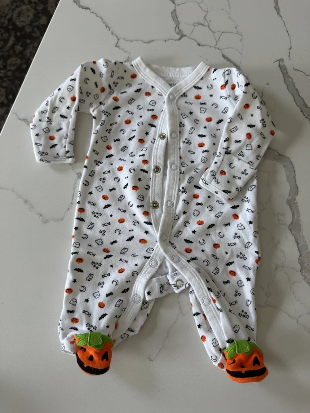 Carter's Baby Halloween Footie Set - Black, Orange & White